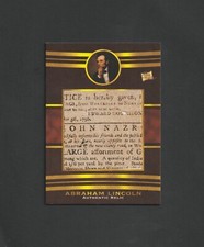 2022 Pieces of the Past ~ ABRAHAM LINCOLN  ~  Relic ~~ WOW!