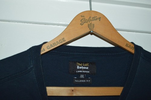 Barbourfor land rover graphic T-shirt size XXL Tailored Fit navy blue - Picture 2 of 6