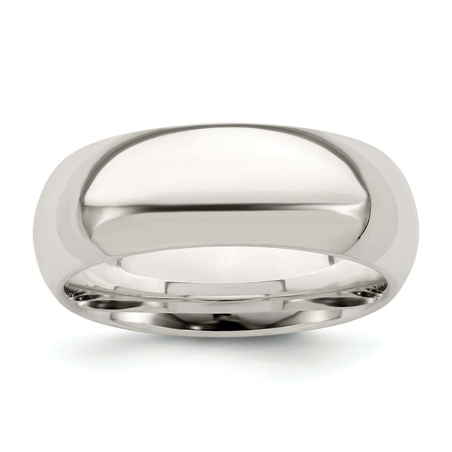 Sterling Silver Polished 7mm Comfort Fit Unisex Wedding Band Sizes 4 to 13.5 Najnowszy standard produktu