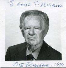 NOBEL PRIZE BIOCHEMIST Fritz Albert Lipmann autograph, signed photo