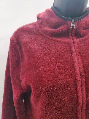 No Boundaries Juniors/Girls Small (3-5) Full Zip Hoodie Dark Burgundy Black Soft