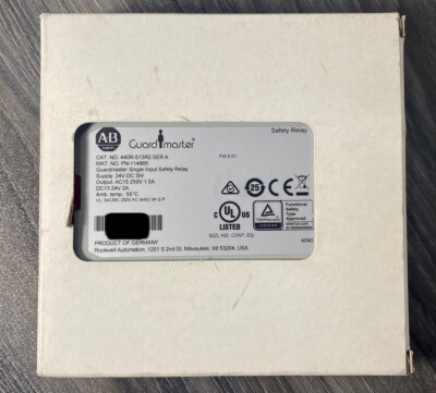 New Allen Bradley Guardmaster 440R-S13R2 Ser A Monitoring Safety Relay - USA