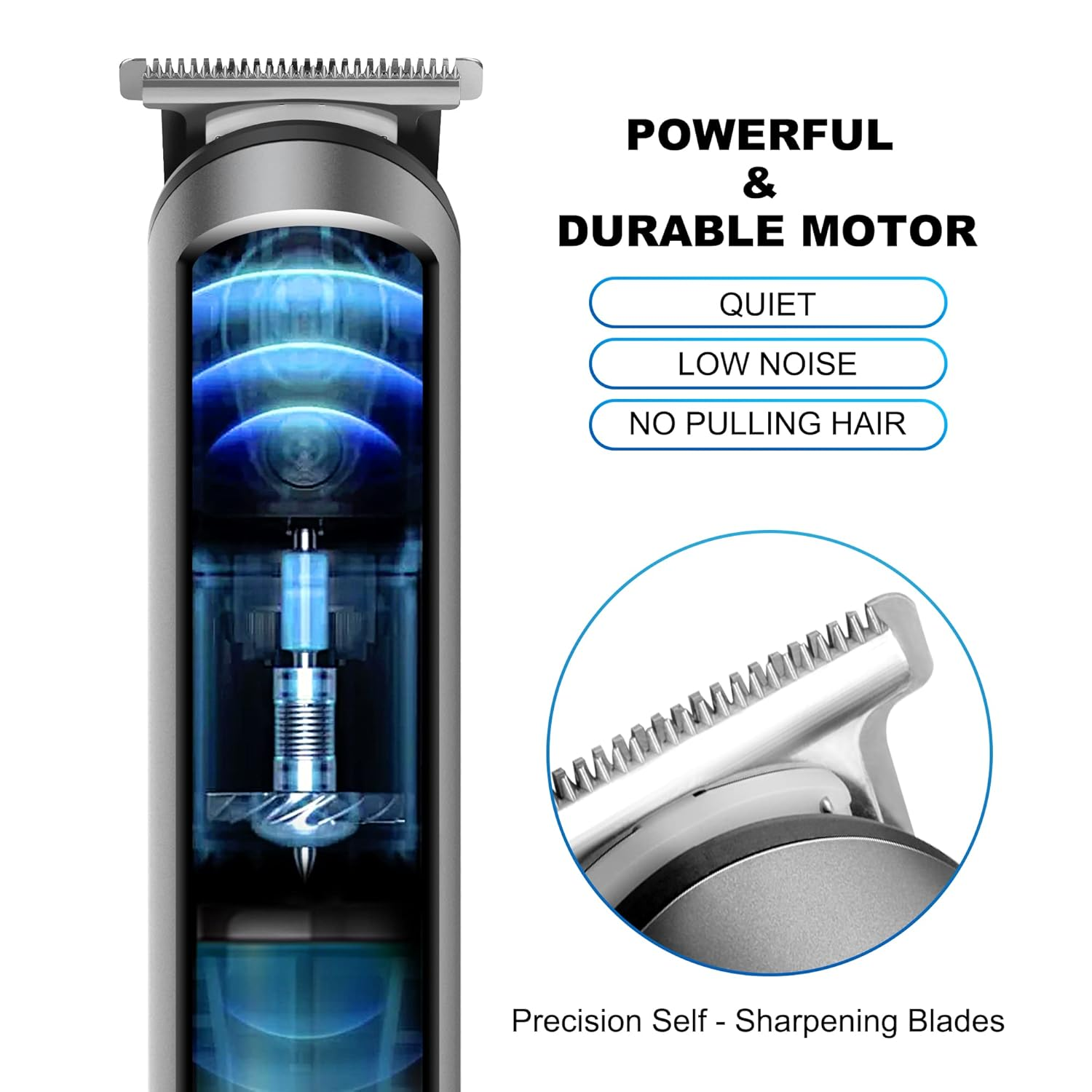 Men's Rechargeable Cordless Beard Trimmer & Razor for Precision Grooming-image