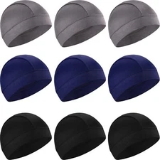 3 Pack Men Cooling Skull Caps Helmet Liner Beanie Cap Sweat Wicking Cycling Hat