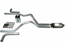 Dodge Ram 1500 19-25 2.5 Dual Exhaust Kits Stainless Muffler Slash Tips Side Ex