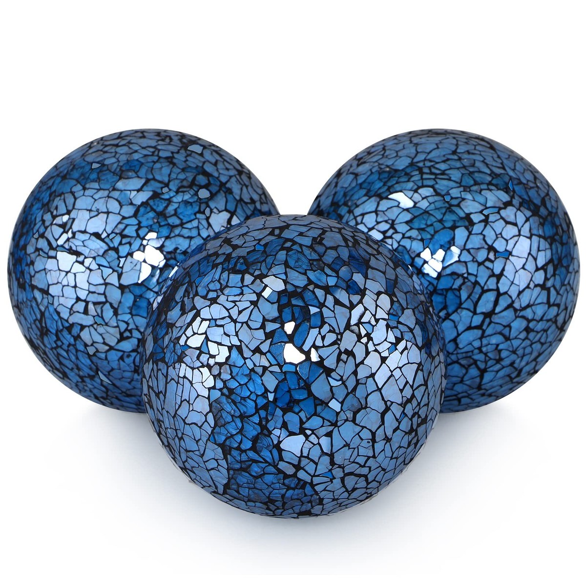 Decorative Glass Spheres 6 Pieces 4 Inch Mosaic Sphere Balls