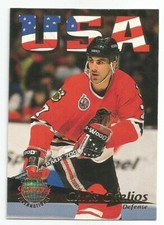 CHRIS CHELIOS 1993-94 STADIUM CLUB INTERNATIONALS CARD NM-MT+ CONDITION