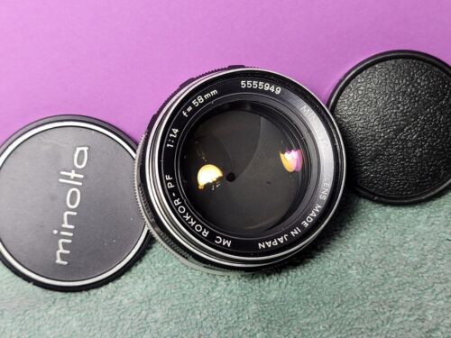 Lente Minolta Rokkor PF 58 mm 1,4 montaje MD para cámaras digitales sin espejo #5555949 - Imagen 1 de 6