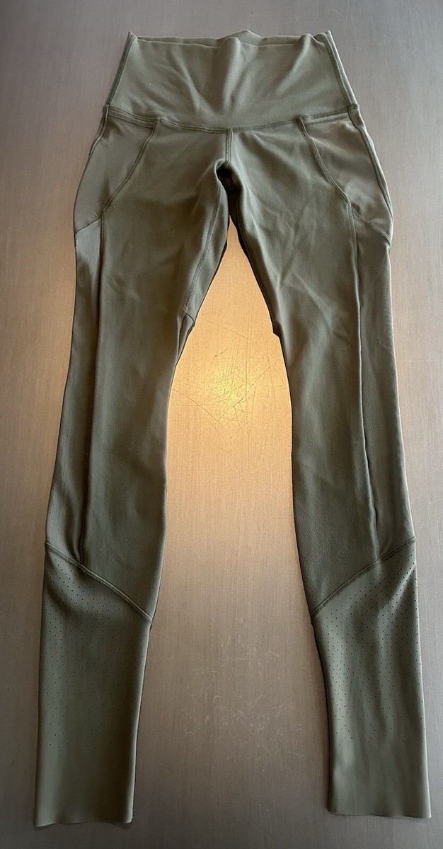 LULULEMON Barre Star Tight Pants SIZE OLIVE FATIGUE GREEN