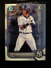 2022 Bowman Chrome Prospects #BCP-17 - Oswaldo Cabrera - 1st Bowman - Yankees