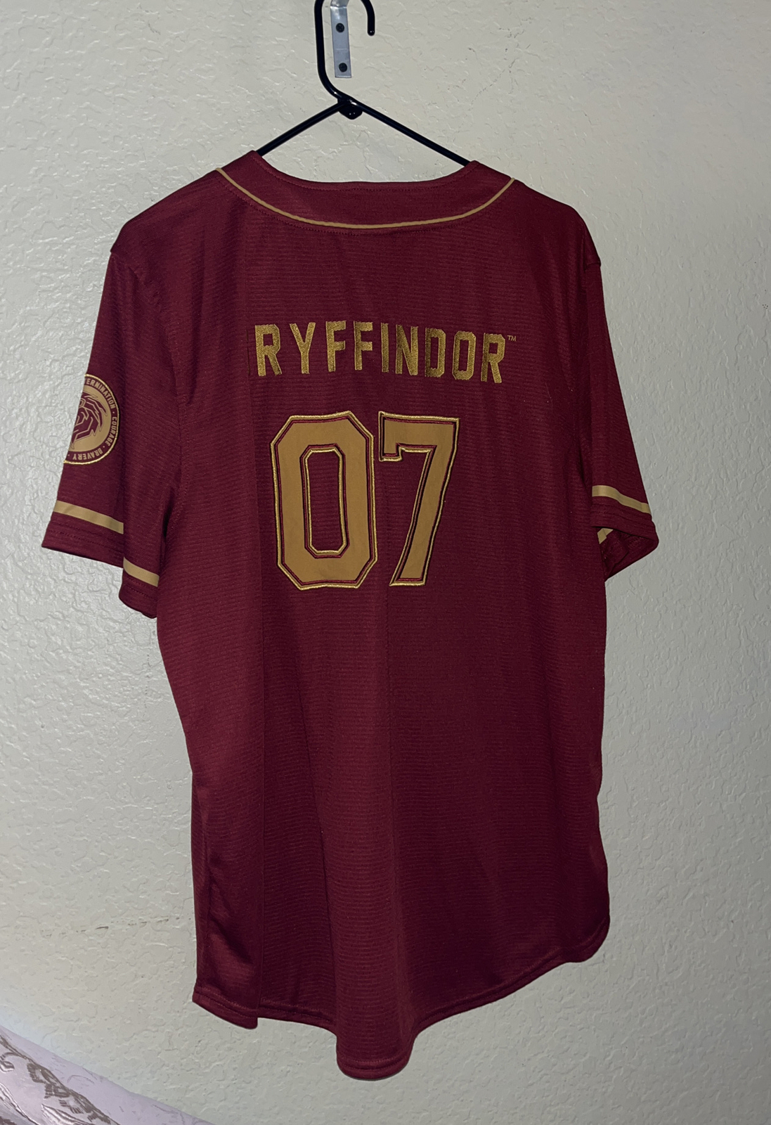 Harry Potter Hufflepuff Quidditch Hogwarts Baseball Jersey Adult 2X