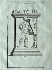 ANTIQUE ENGRAVING ANCIENT ROMAN GLADIATOR