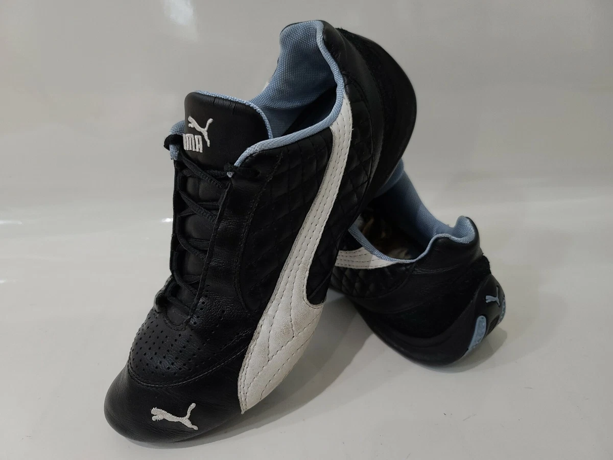 Puma Black White Blue Quilted Wheelspin Driving Shoes 301367