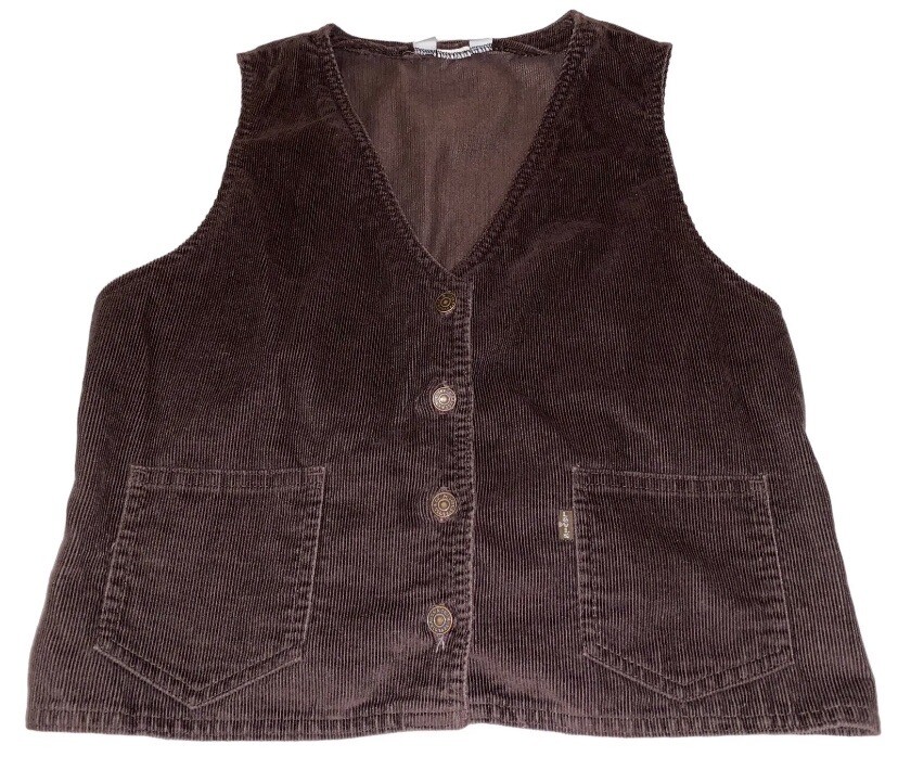 70's Corduroy Snap Button Eastman Touring Center Vest