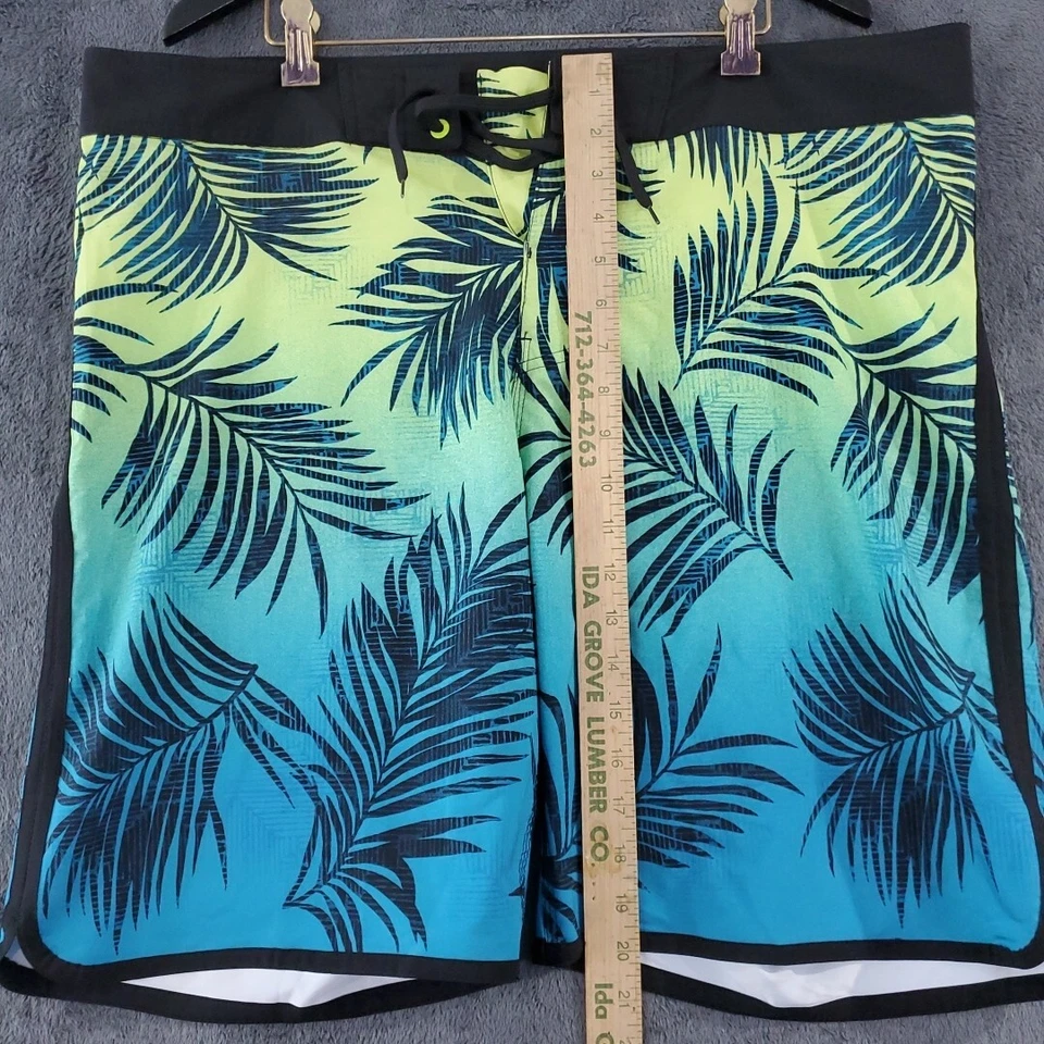 Burnside Board Shorts Surf Bañador Playa Floral Azul Negro Verde Para Hombre Talla 38 Foto 3 de 4