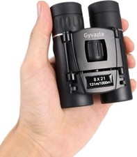 Aitesco 8X21 Waterproof Binoculars Foldable Compact w/Lanyard  Case