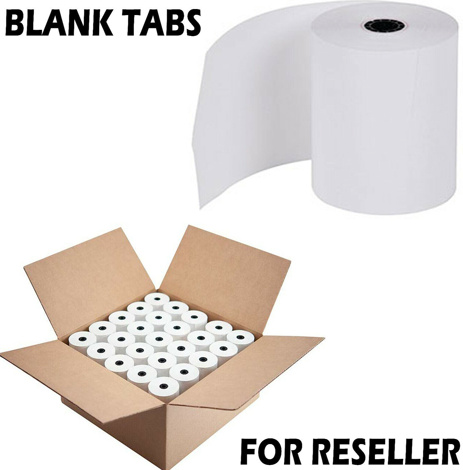 [ Blank Tabs ] 31/8" x 230' THERMAL POS RECEIPT PRINTER ROLL PAPER