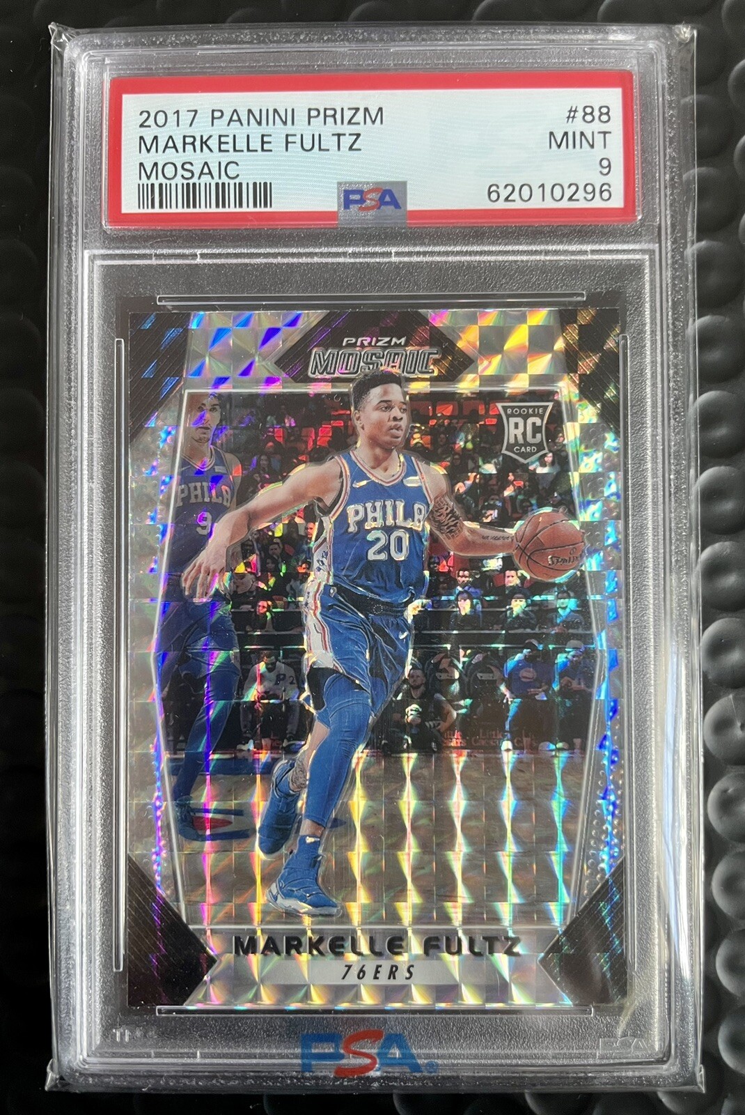 🔥PSA 9 MINT 🔥 Markelle Fultz 🔥2017-18 Panini Mosaic Prizm #88 76ers RC Rookie