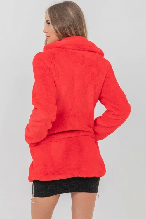 Hey Ruby Cream Soft Faux Fur Coat - Image 4 of 4