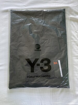 Y-3 Yohji Yamamoto Adidas Classic Black Knit Logo Scarf Wrap Shawl
