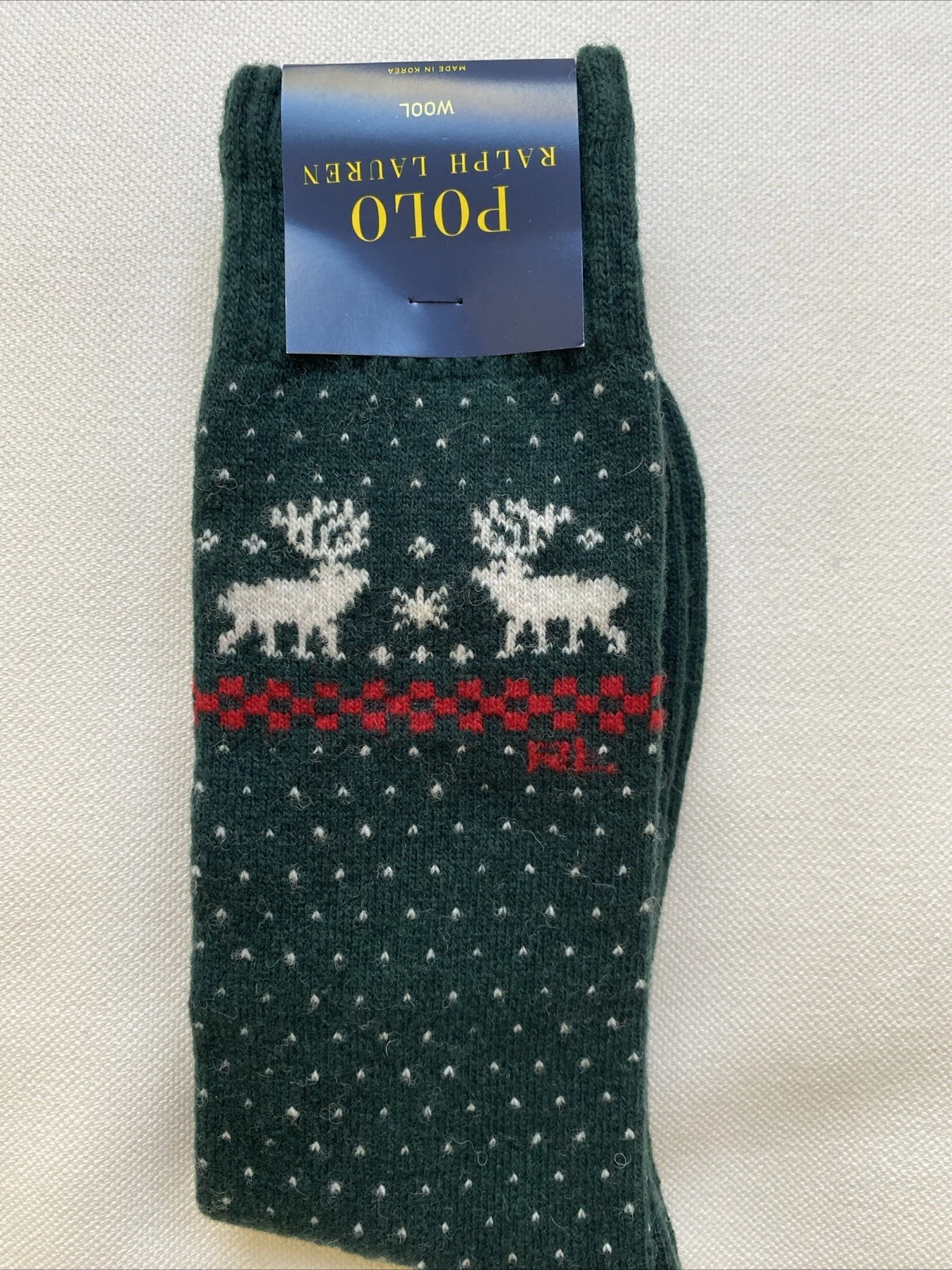 Polo Ralph Lauren Mens 62% Wool Socks Holiday