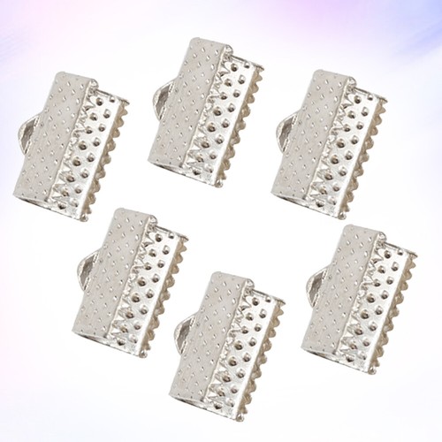 100 PCS Horse Clasp Jewelry Fasteners Crimp Ends Cord Clamp Mazi Buckles