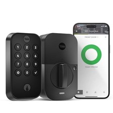 Assure Lock 2 Deadbolt Keyed Smart Entry Keypad - With Key Black Suede Wi-Fi