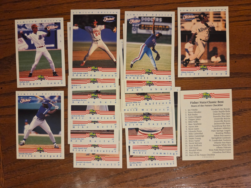1992 Classic/Best Fisher Nuts Complete Set of 20 Chipper Delgado Floyd Sele