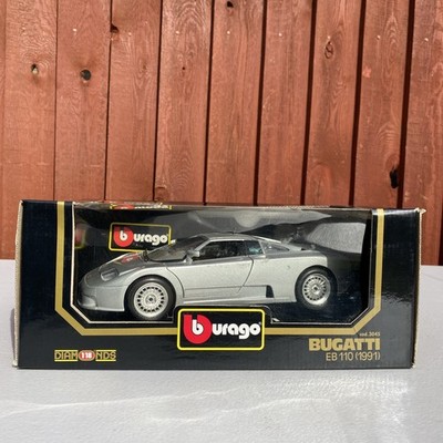 Bburago Diamonds Maßstab 1:18 Diecast 3045 - 1991 Bugatti EB 110 - Silber verpackt