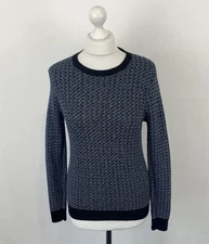 APC Knitted Jumper Blue & Black Size Small Women’s Sweater Sweatshirt Ladies