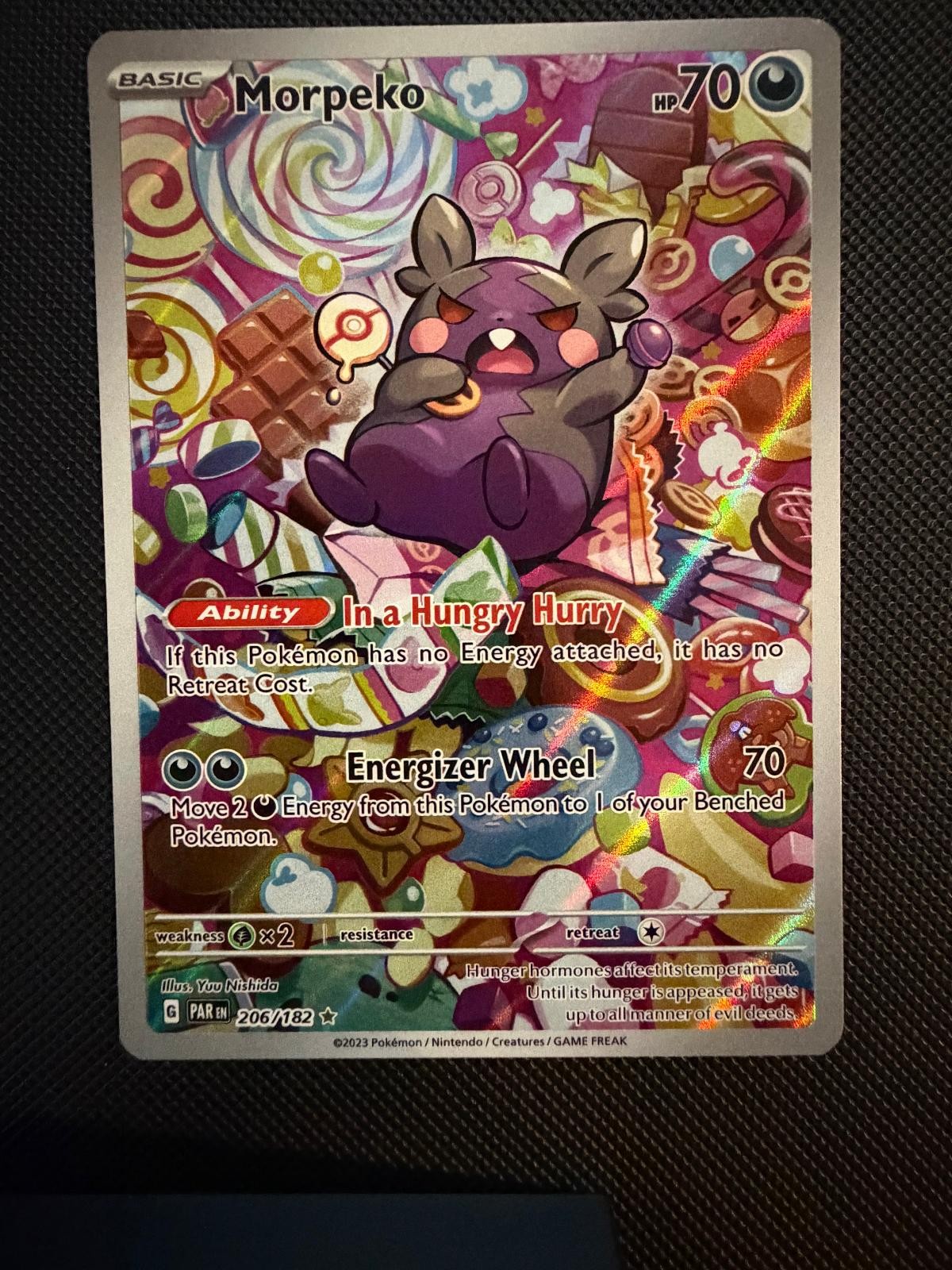 Morpeko 206/182 Illustration Rare Paradox Rift Pokemon Holo Near Mint