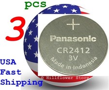 3 pcs CR2412 LM2412 Top BR2412 2412 Panasonic bulk 3V Lithium Battery