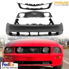 3PCS Front Bumper Cover & Grille Assembly For 2010-2012 Ford Mustang GT