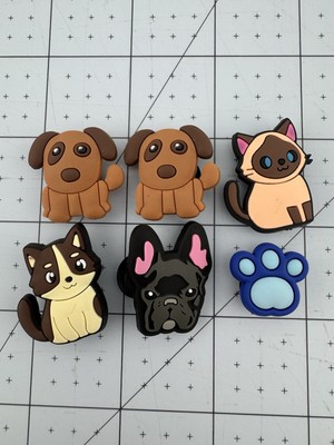 Lot of 6 Jibbitz Shoe Charms for Crocs   Cute Animal Theme