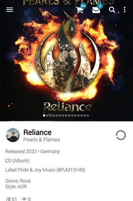 Pearls and Flames ~ Reliance AOR CD 2022 Melodic Hard Rock Glam Metal