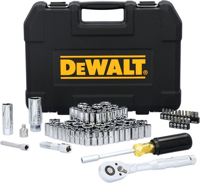 #ad Dewalt Mechanics Tool Set Case Socket Wrenches Ratchet Drive Tough $88.19