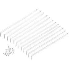 Fixed Mount White Steel 20.25 In. L Standard Support Bracket for 16-In. Deep Wir