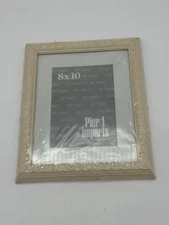 Pier 1 Imports 8x10 in Floral White Photo Frame
