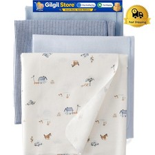 Gentle Breathable Cotton Baby Blankets 4-Pack, 40x30, Perfect for Everyday Use