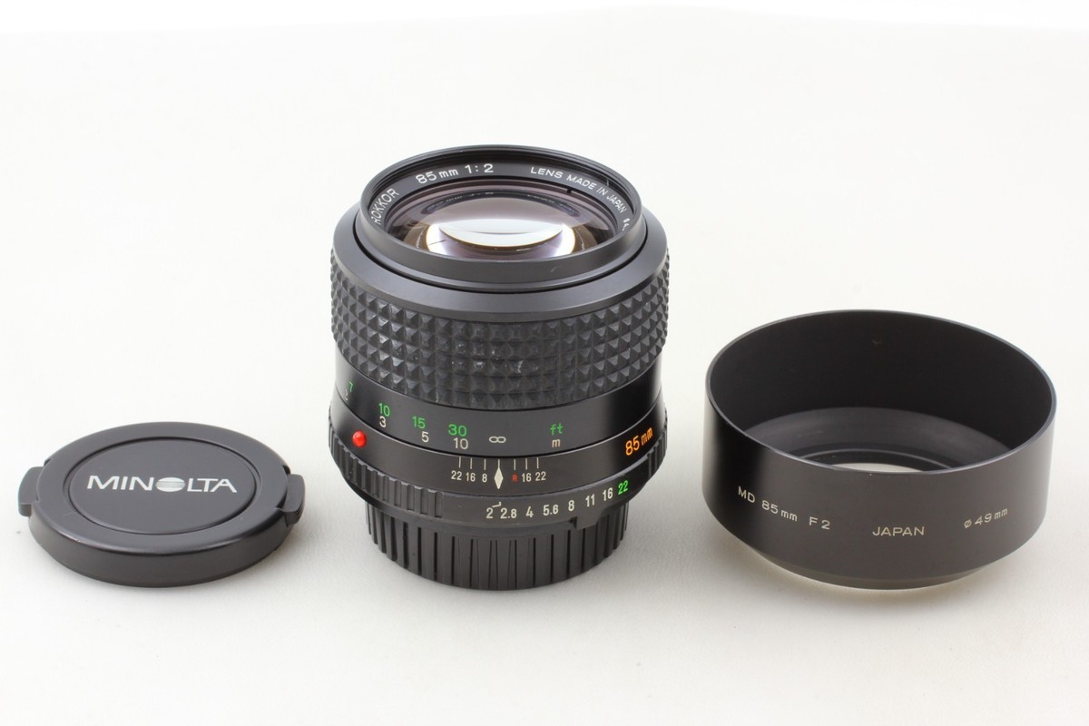 Near MINT】Minolta MD ROKKOR 85mm F2 MD SR Mount Lens From JAPAN