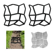 Gehwegform Gehwegschablone Betonformset Gartenwegform DIY Pflasterform 2 St&uuml;ck