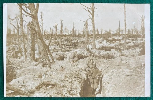 RPPC c1916 German WW1 Real Photo Postcard WWI Army Soldier war krieg trenches