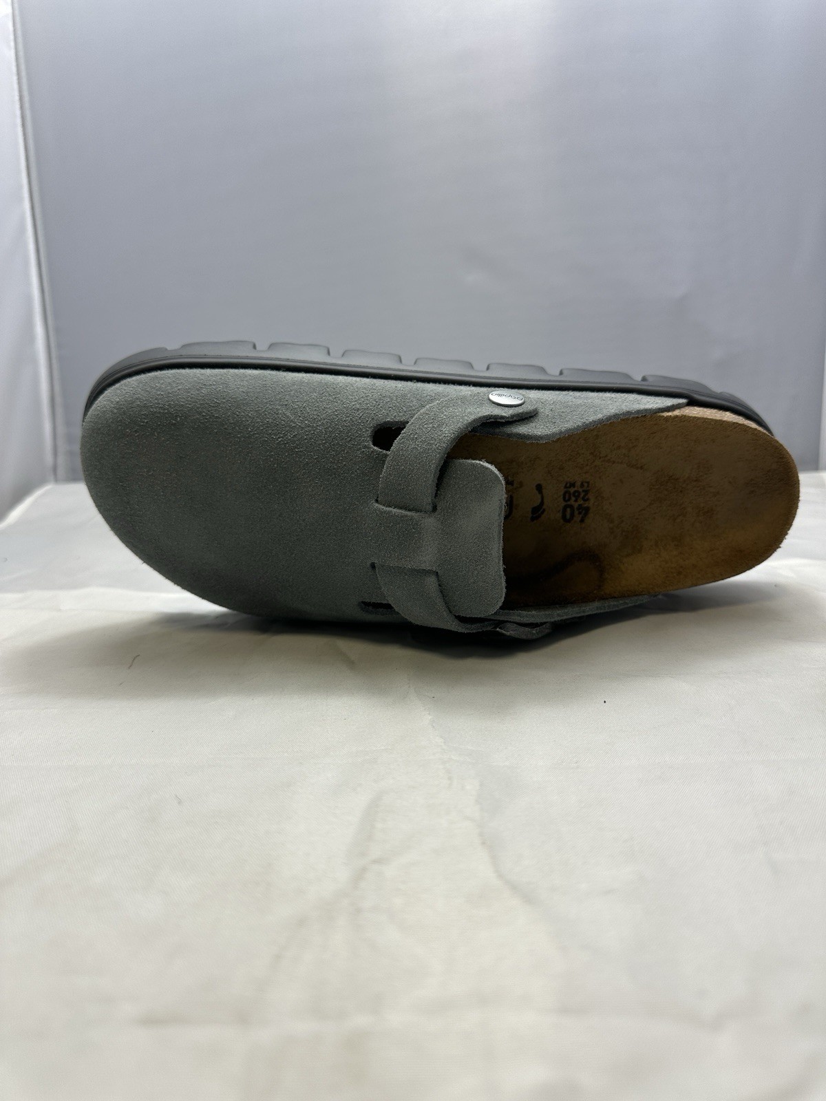 NIB Birkenstock Boston Pap Chunky Basalt Gray / Black 1029142 Women's image 4