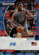 2020-21 Panini Prizm Draft Picks Prospect Blue Ice /75 Mustapha Heron Auto