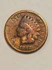 1867 Indian Head Cent { G Good }  US Mint 1c Copper Penny