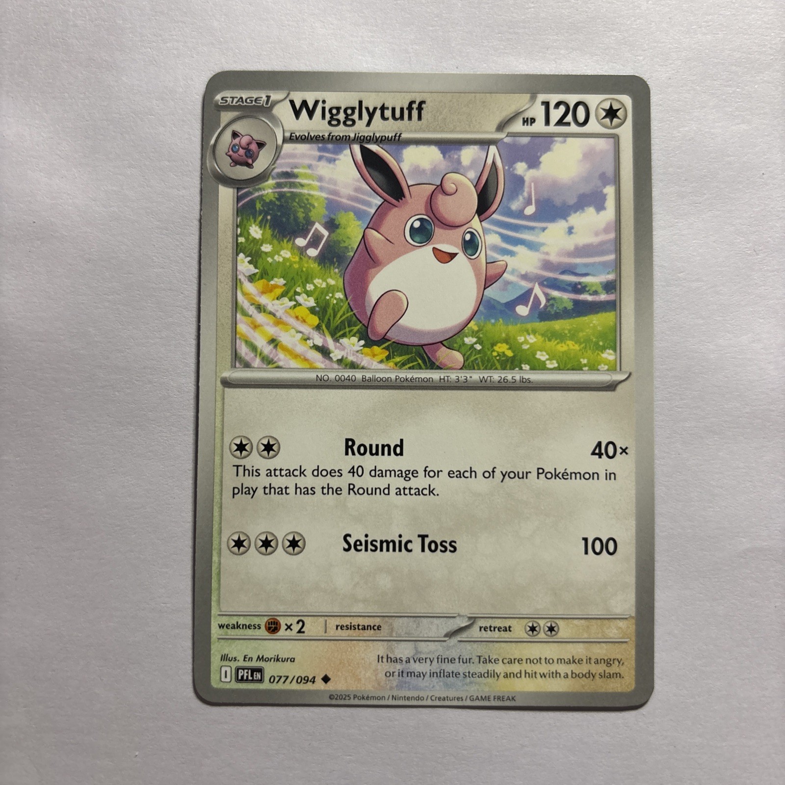 Wigglytuff - 077/094 - Phantasmal Flames - Common - NM/M