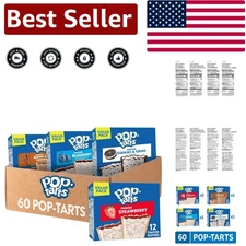 Convenient 60-Count Toaster Pastries - Perfect for School Lunches & Desserts