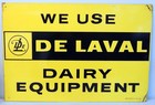 Vtg NOS ORIGINAL DeLaval Dairy Equipment 18" x  12" Tin Sign Stout Sign Co MO. — photo 3