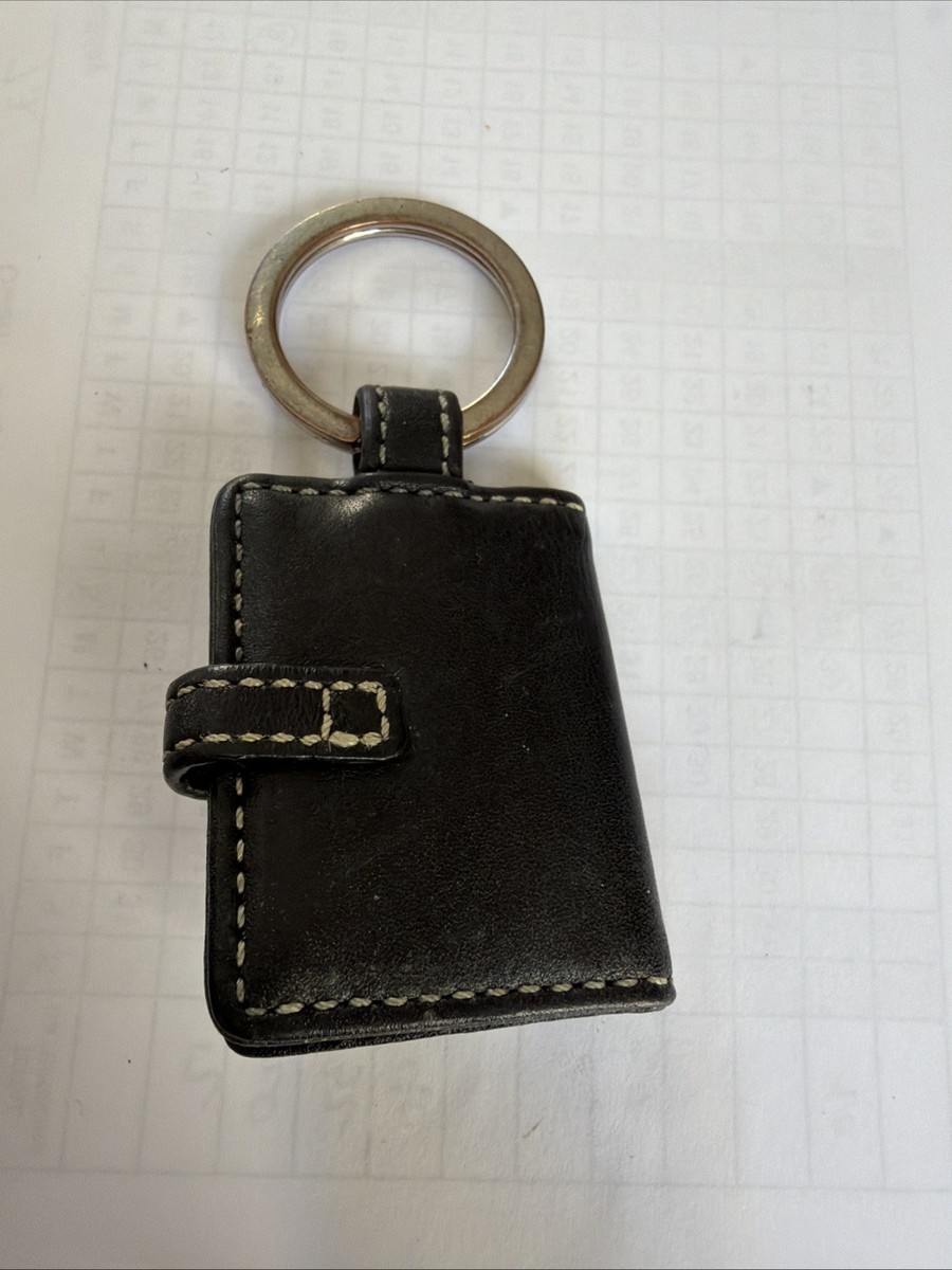 Coach Signature Picture Frame Black Keychain Charm Leather Canvas Collection View 5