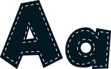 Teacher Created Resources Black Stitch 4" Fun Font Letters TCR75150 